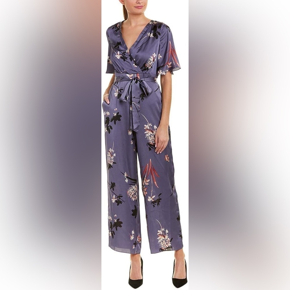 Avec Les Filles Floral/Kimono Style Jumpsuit-Size 10 - Picture 3 of 16